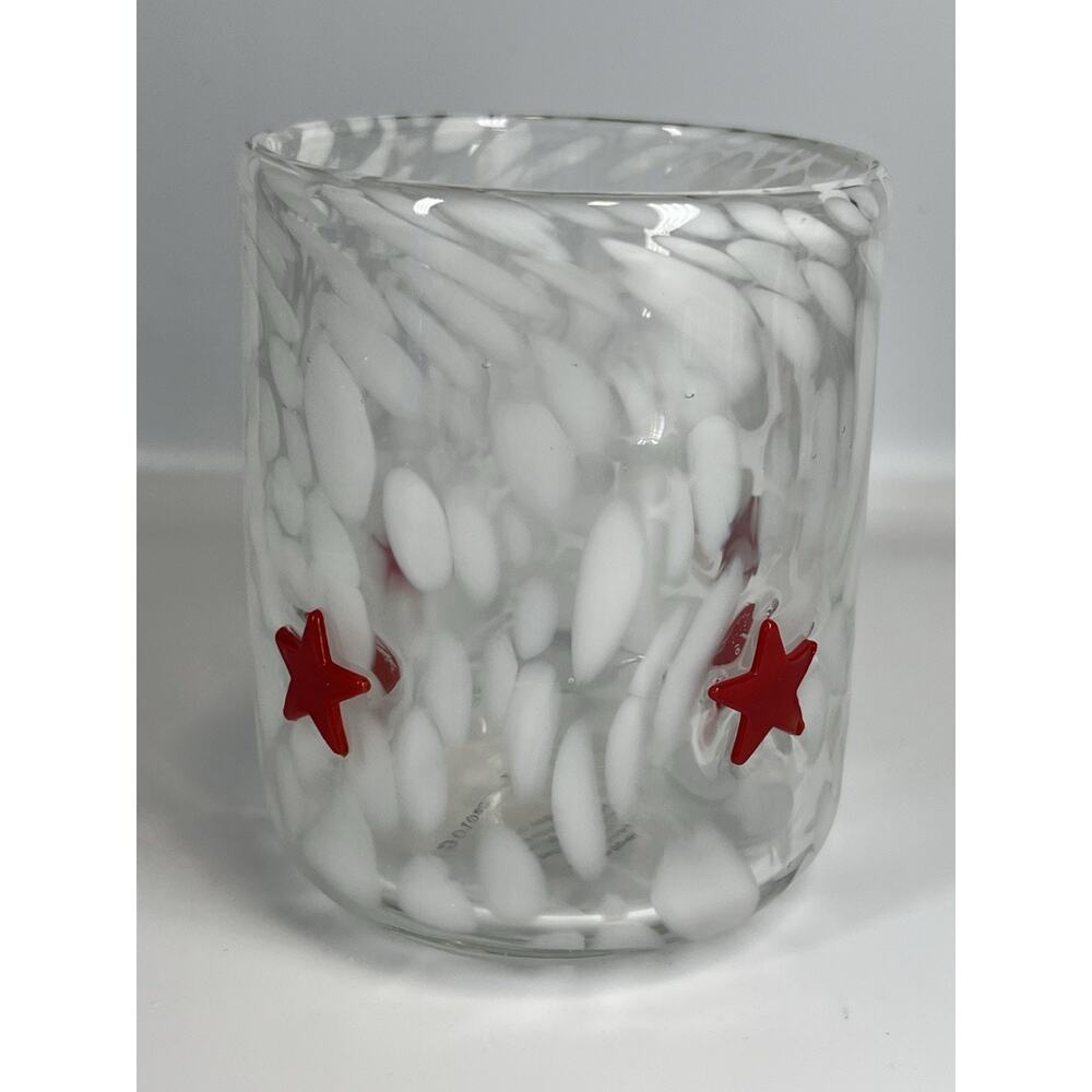 Anthropologie Icon Confetti Star White Juice Glass